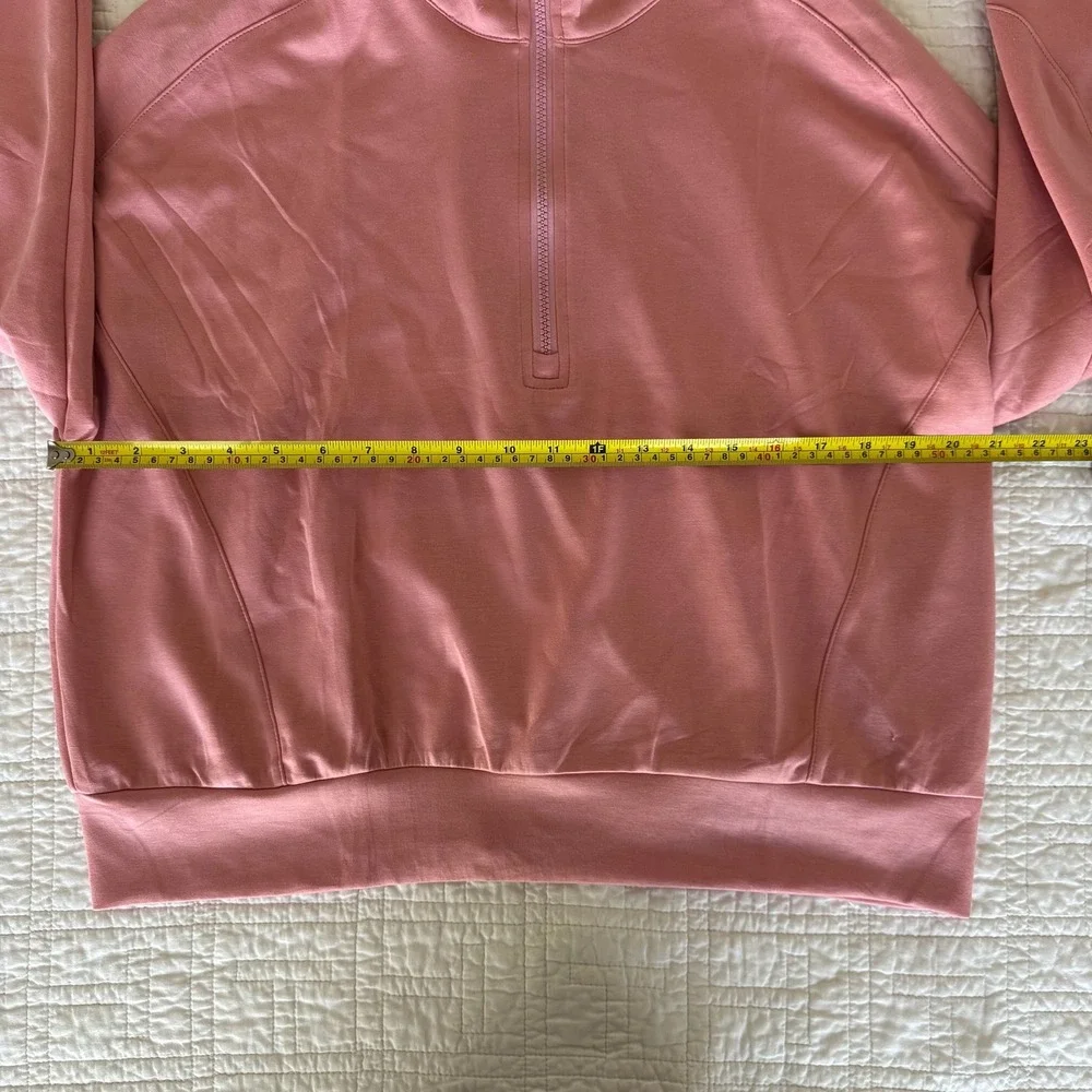 Womens Pink 2‎ Piece Sweatsuit Set Quarter Zip Joggers EcoCosy Large NWT Soft